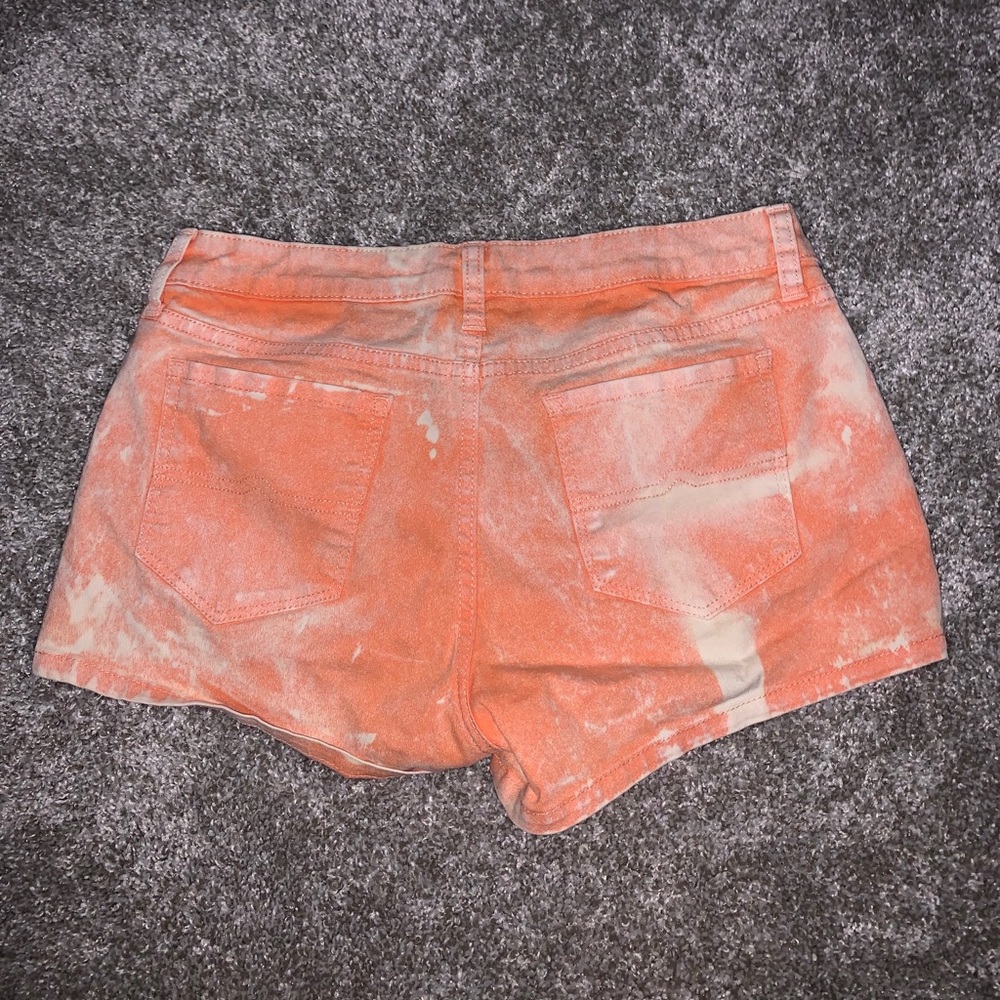 Arizona Jeans Co Orange & White Jean Shorts - Picture 7 of 8